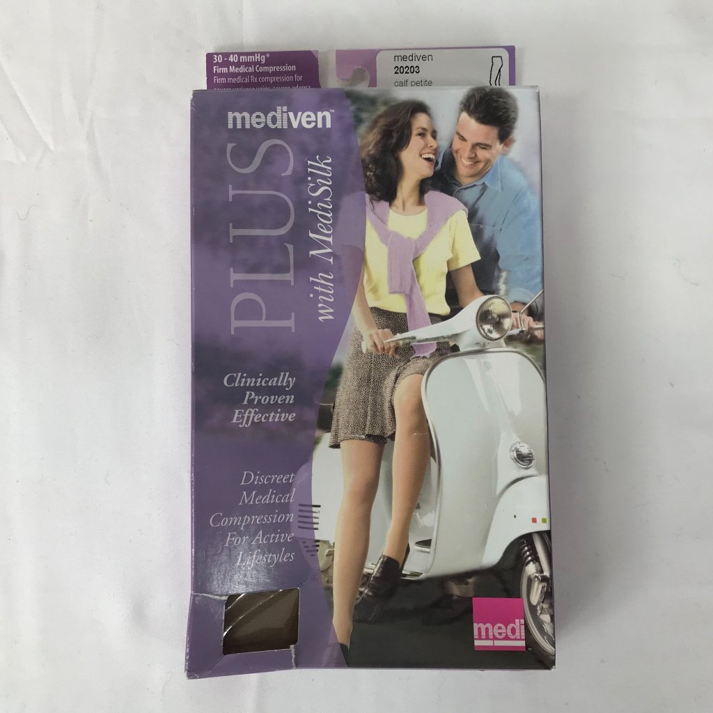 New Mediven Plus 3040 Mmhg Iii Calf Beige Compression Stocking Open Toe
